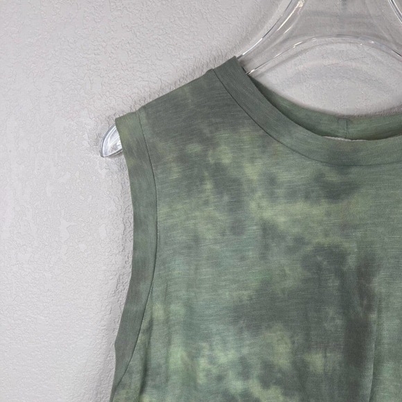 LNA Womens Garçon Tank Top Size Medium Green Tie Dye Sleeveless Crewneck Cropped - Picture 2 of 11